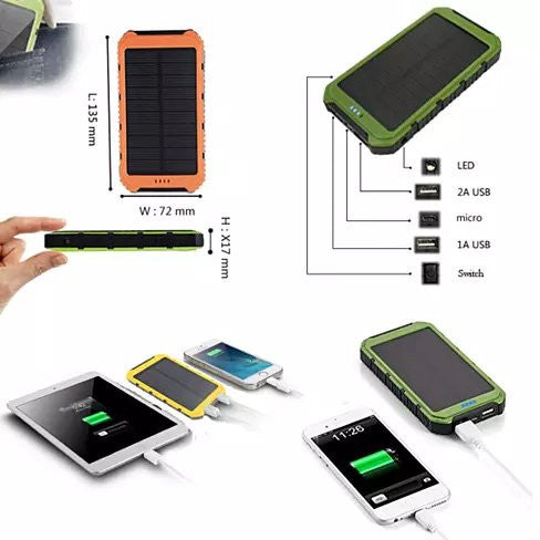 Roaming Solar Power Bank Phone or Tablet Charger Vista Shops