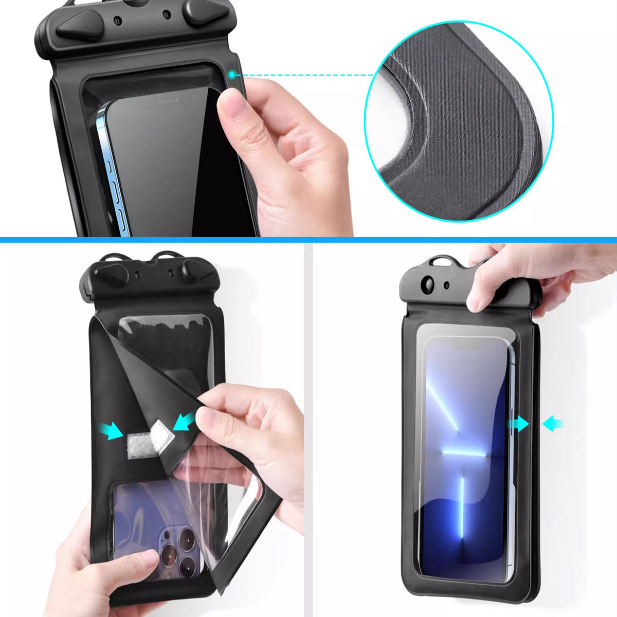Smart Choice Two Pak Waterproof Transparent Pouches With Style And Practicality