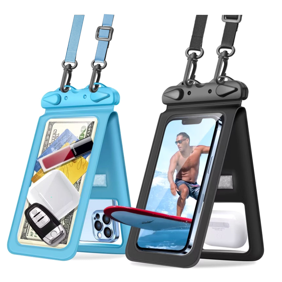 Smart Choice Two Pak Waterproof Transparent Pouches With Style And Practicality