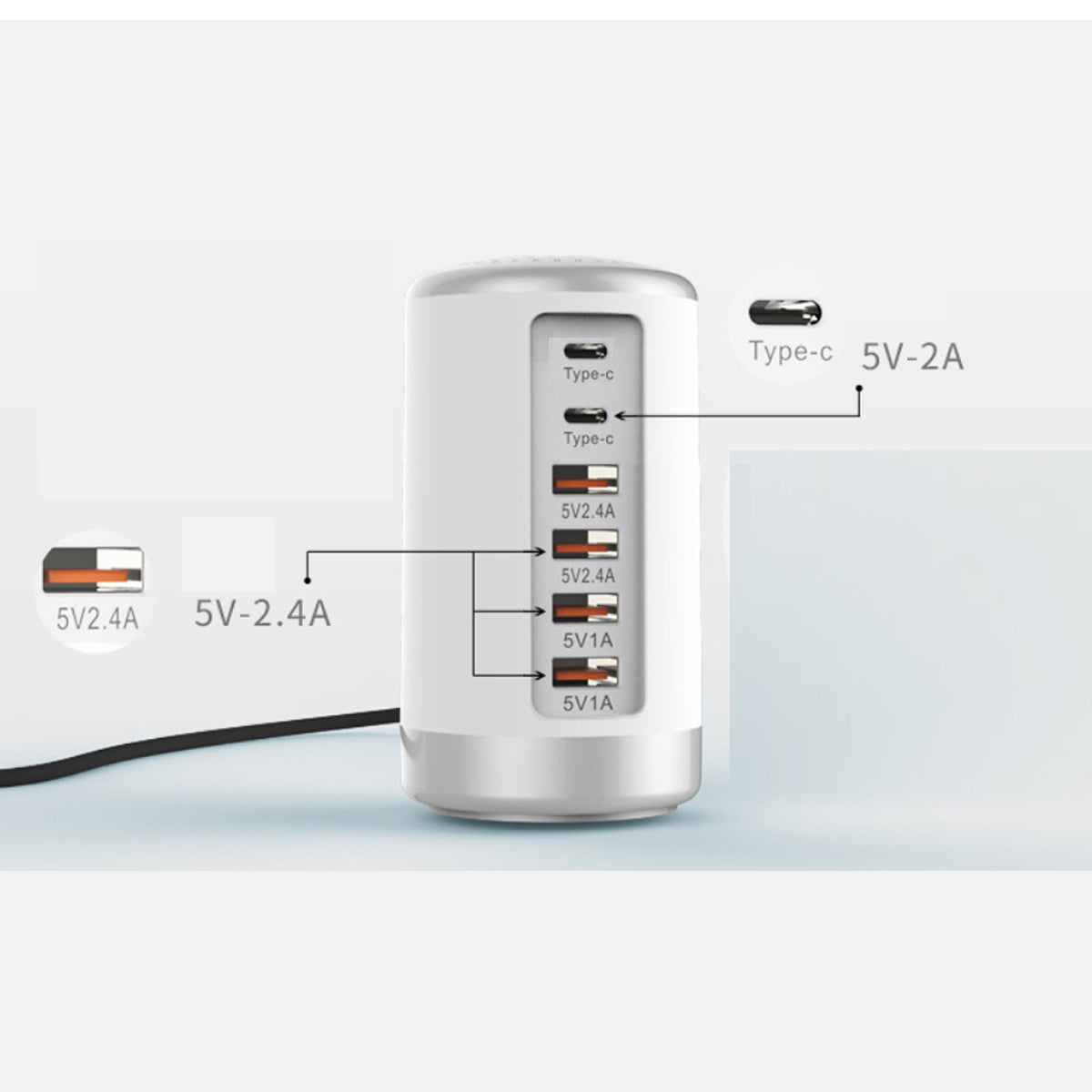 Tower USB With 6 High Speed Charging Ports Vista Shops