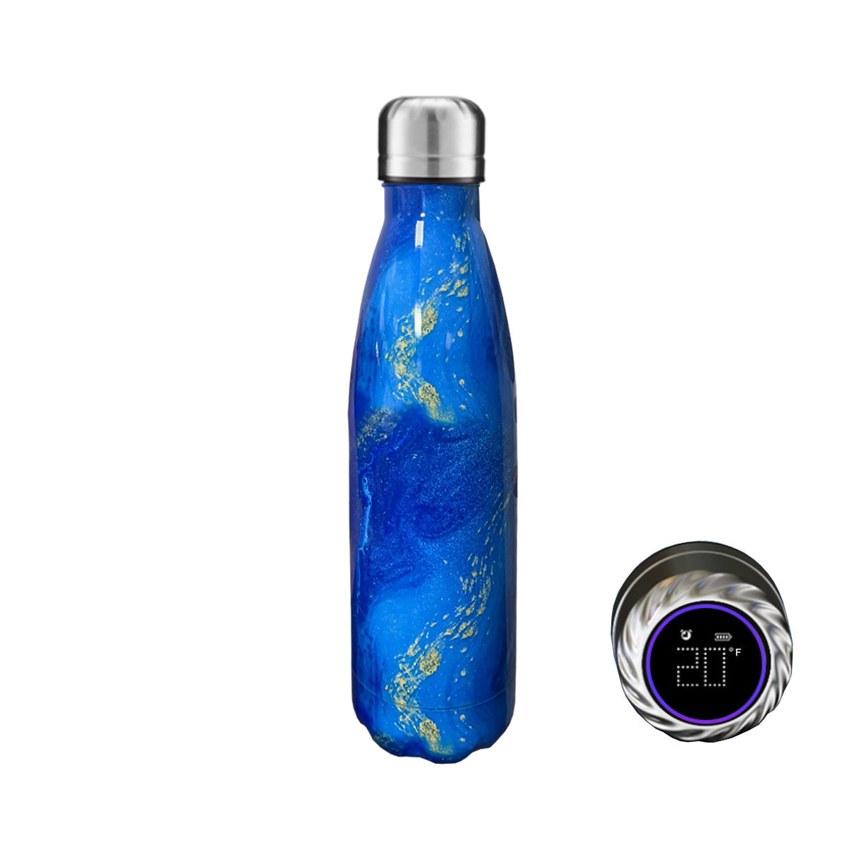 Aquaala UV Water Bottle With Temp Cap Vista Shops