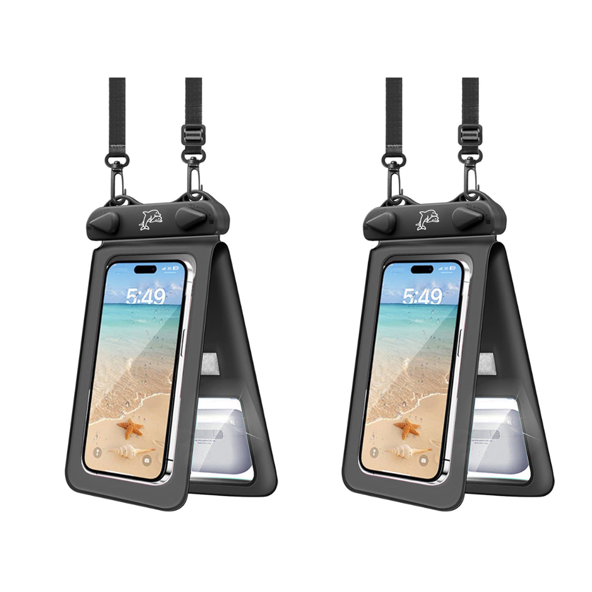 Smart Choice Two Pak Waterproof Transparent Pouches With Style And Practicality