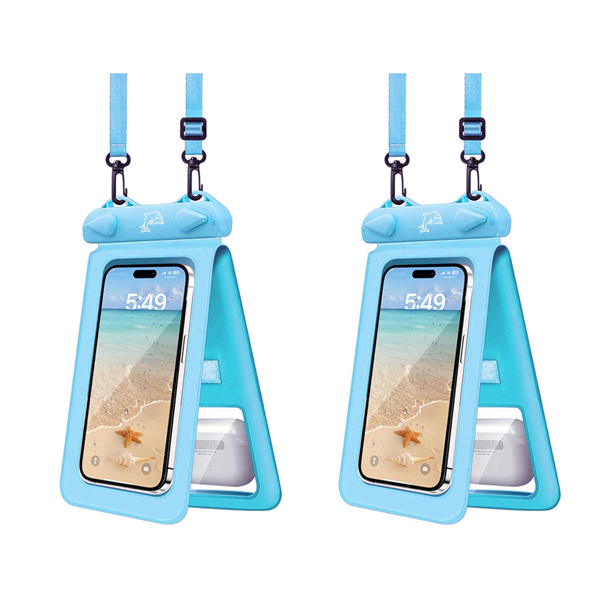 Smart Choice Two Pak Waterproof Transparent Pouches With Style And Practicality