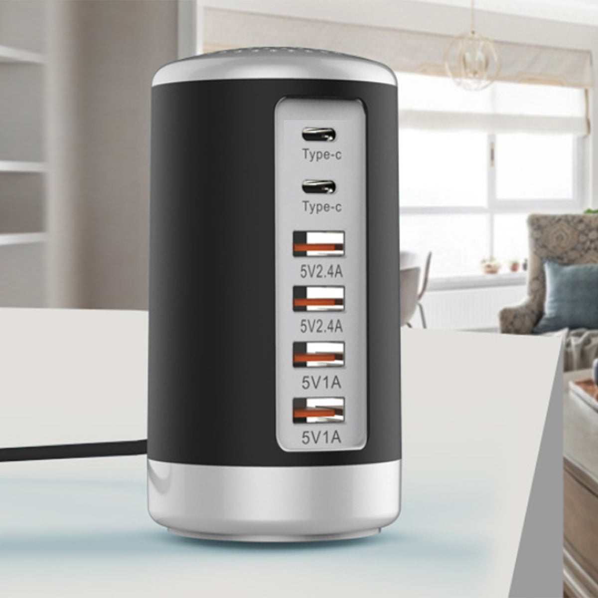Tower USB With 6 High Speed Charging Ports Vista Shops
