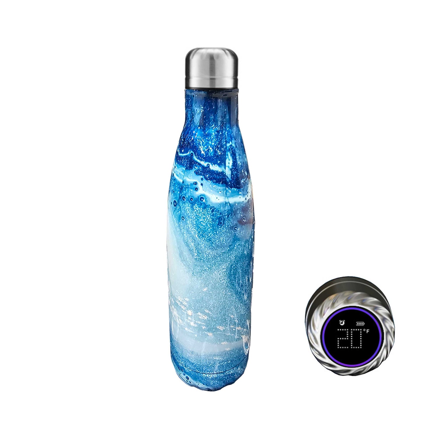 Aquaala UV Water Bottle With Temp Cap SHOPS