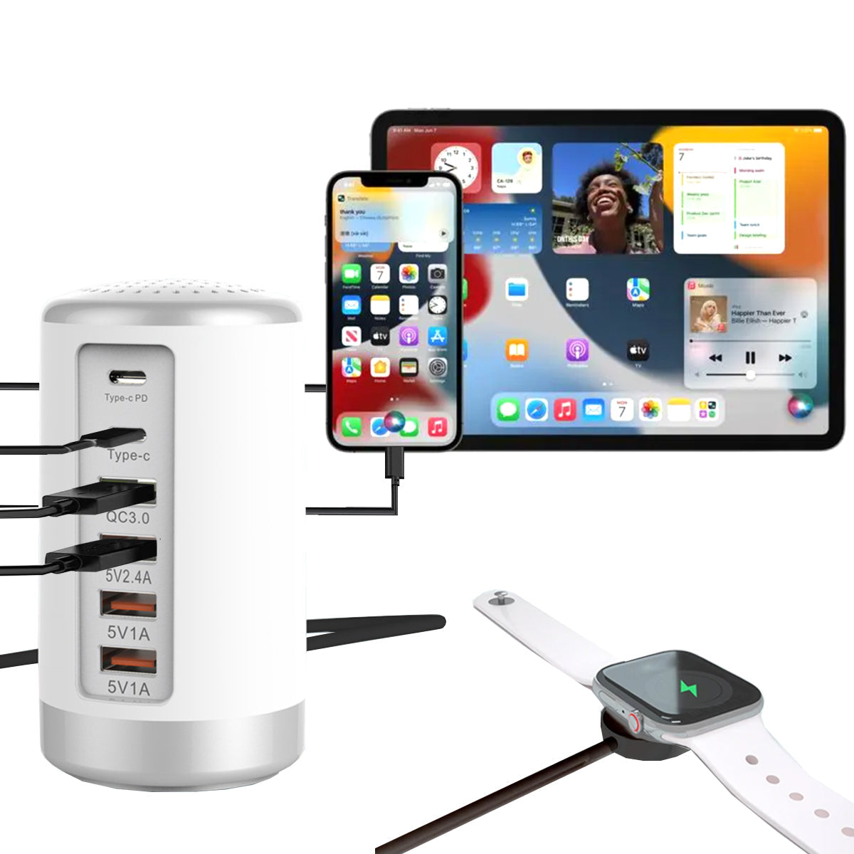 Tower USB With 6 High Speed Charging Ports Vista Shops