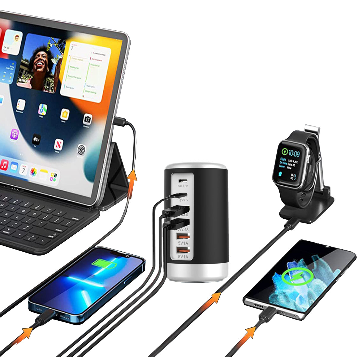 Tower USB With 6 High Speed Charging Ports Vista Shops