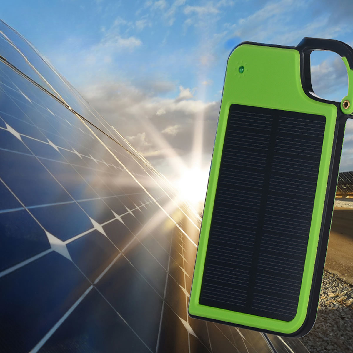 Clip-on Tag Along Solar Charger For Your Smartphone